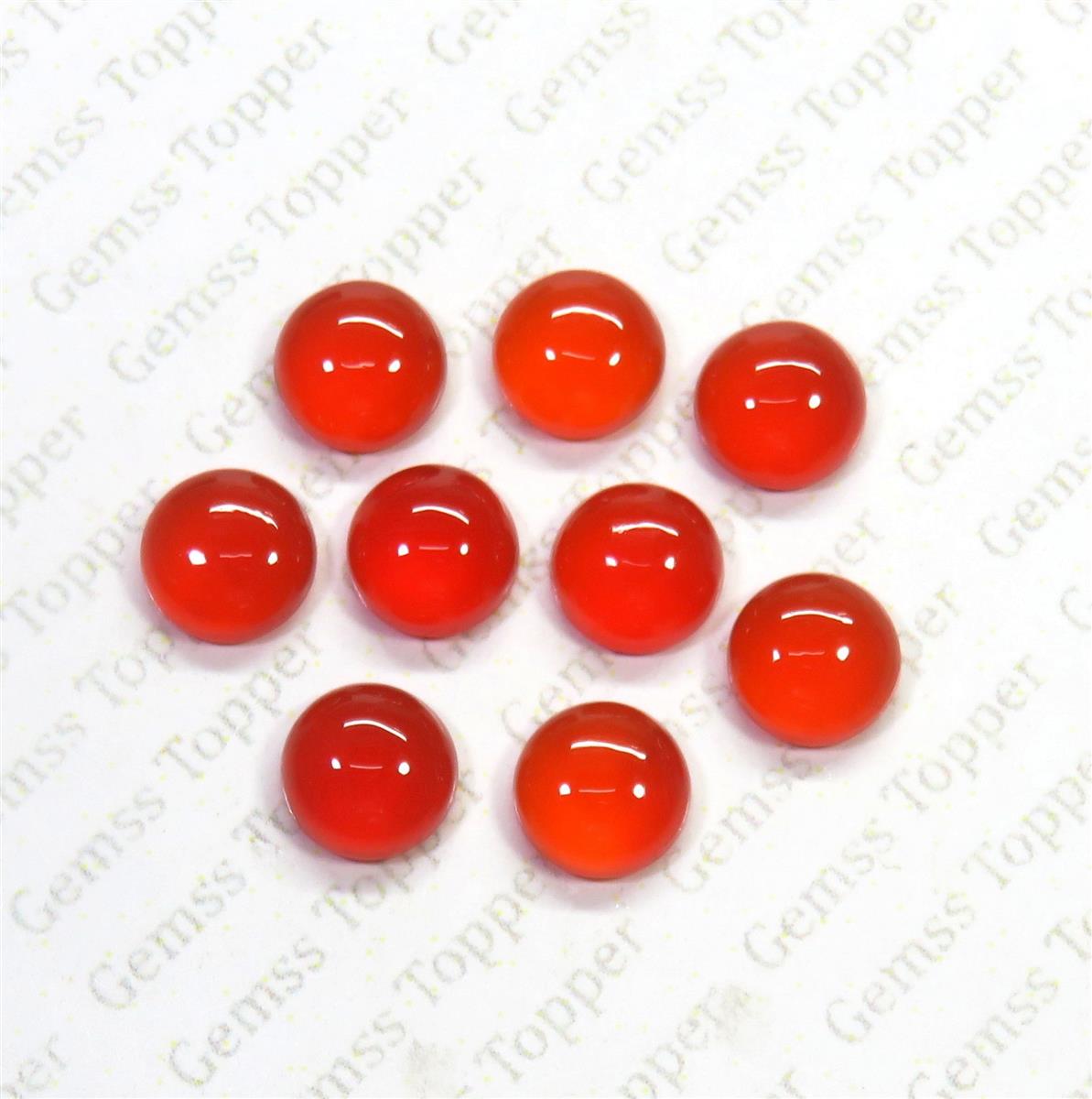 Carnelian 7x7 mm Round Cabochon